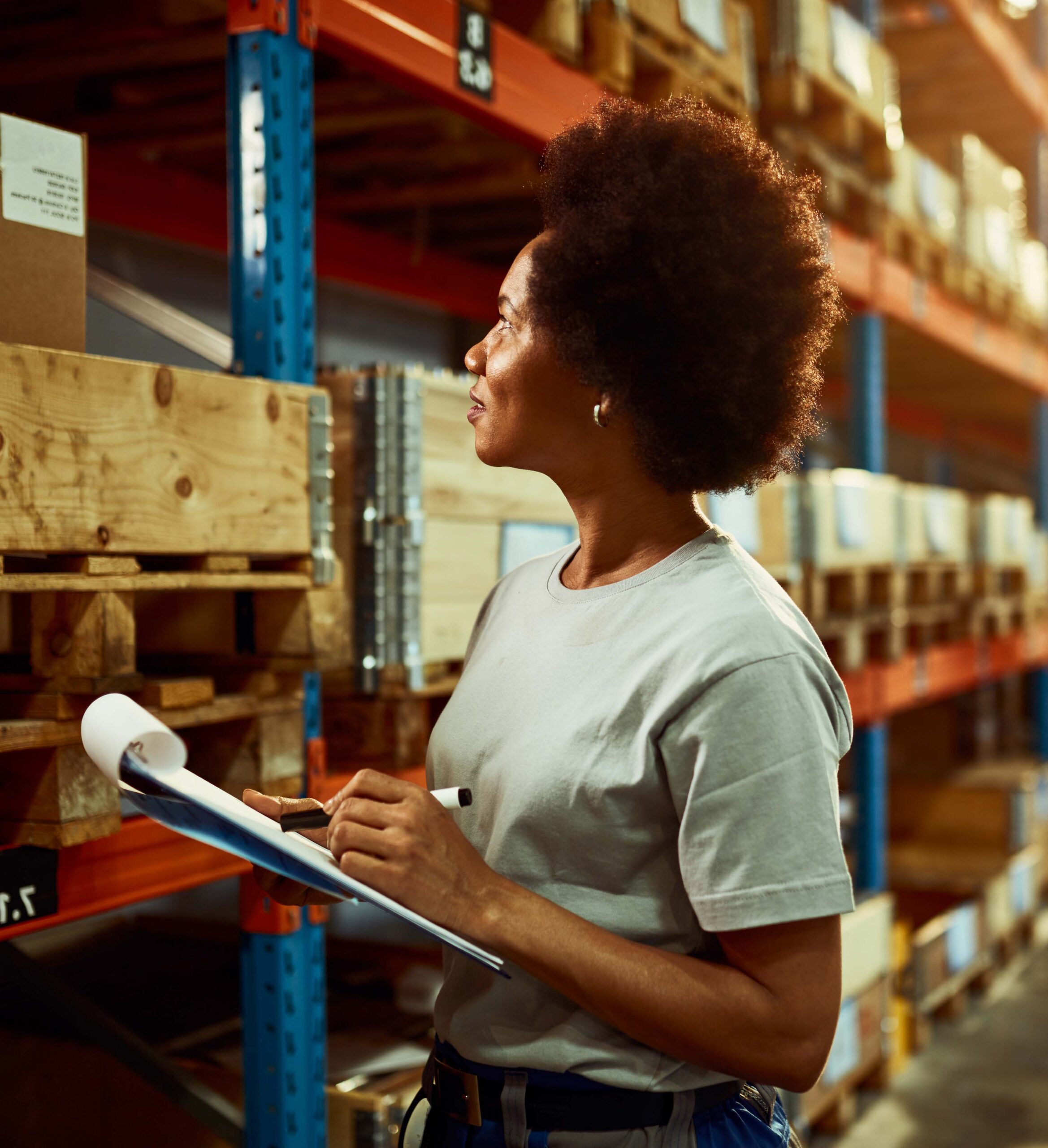 african-american-worker-writing-inventory-list-while-checking-stock-storage-room